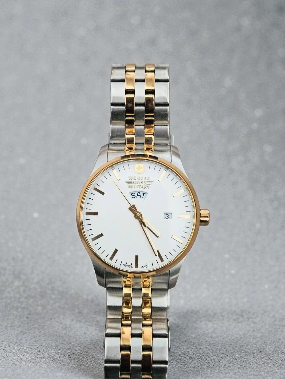 WENGER SWISS MILITARY TWO-TONE STAINLESS STEEL WATCH